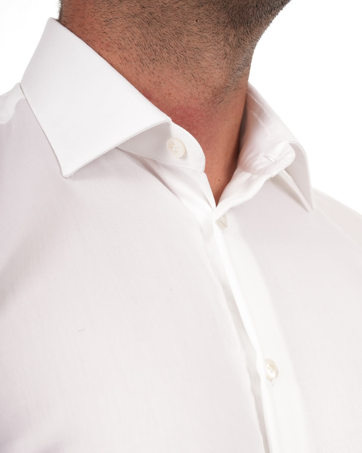 Camicia Uomo Bianca in Popeline 100% Cotone – Collo Italiano