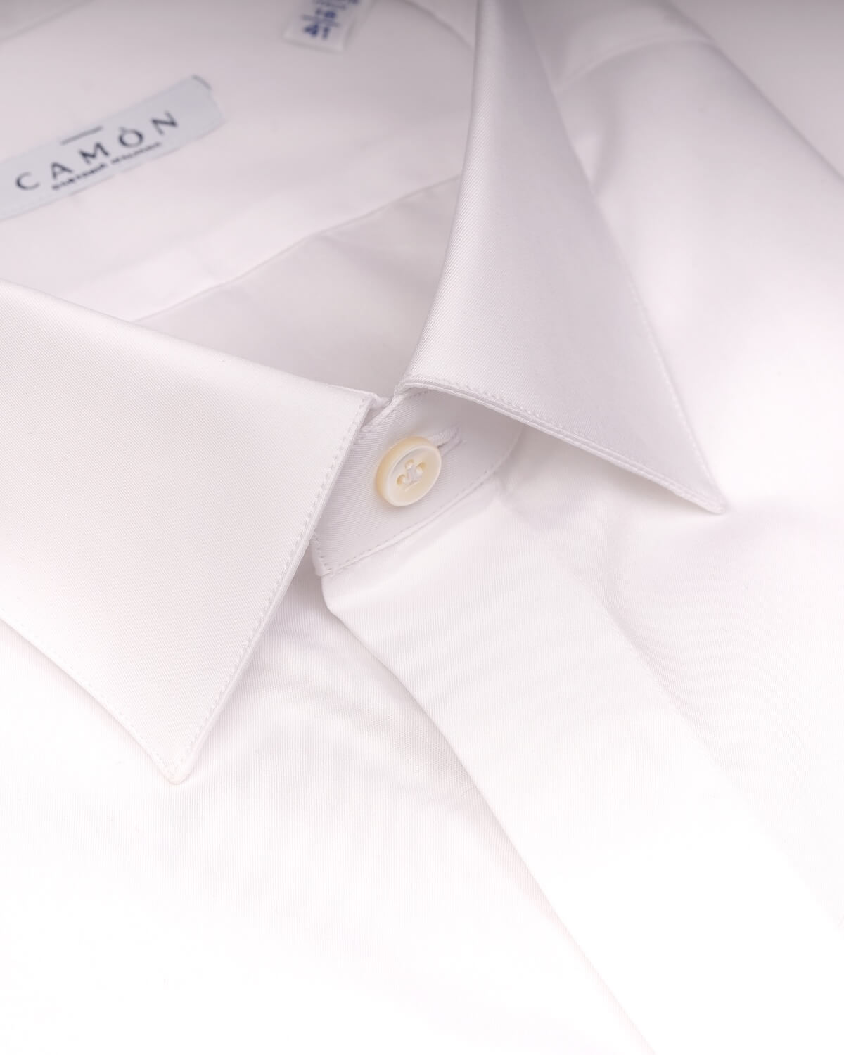 Camicia Uomo Bianca in Twill 100% Cotone Ritorto 140/2 – Collo Italiano