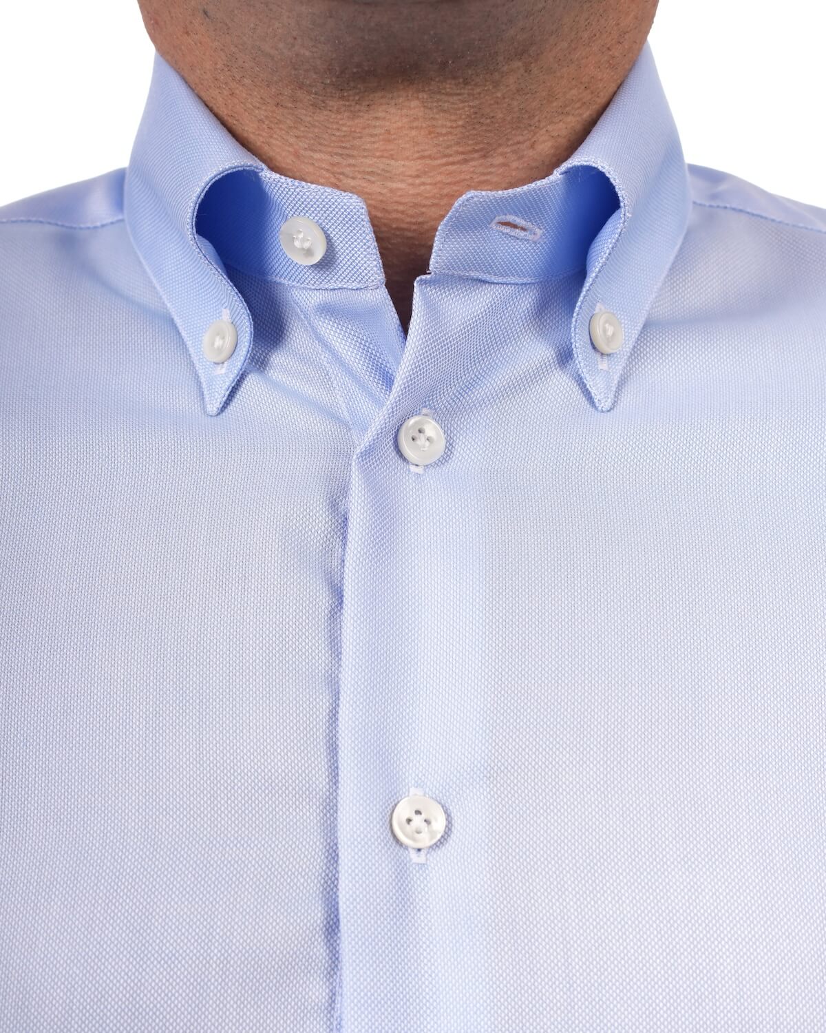 Camicia Uomo Celeste in Royal Oxford 100% Cotone – Collo Button Down