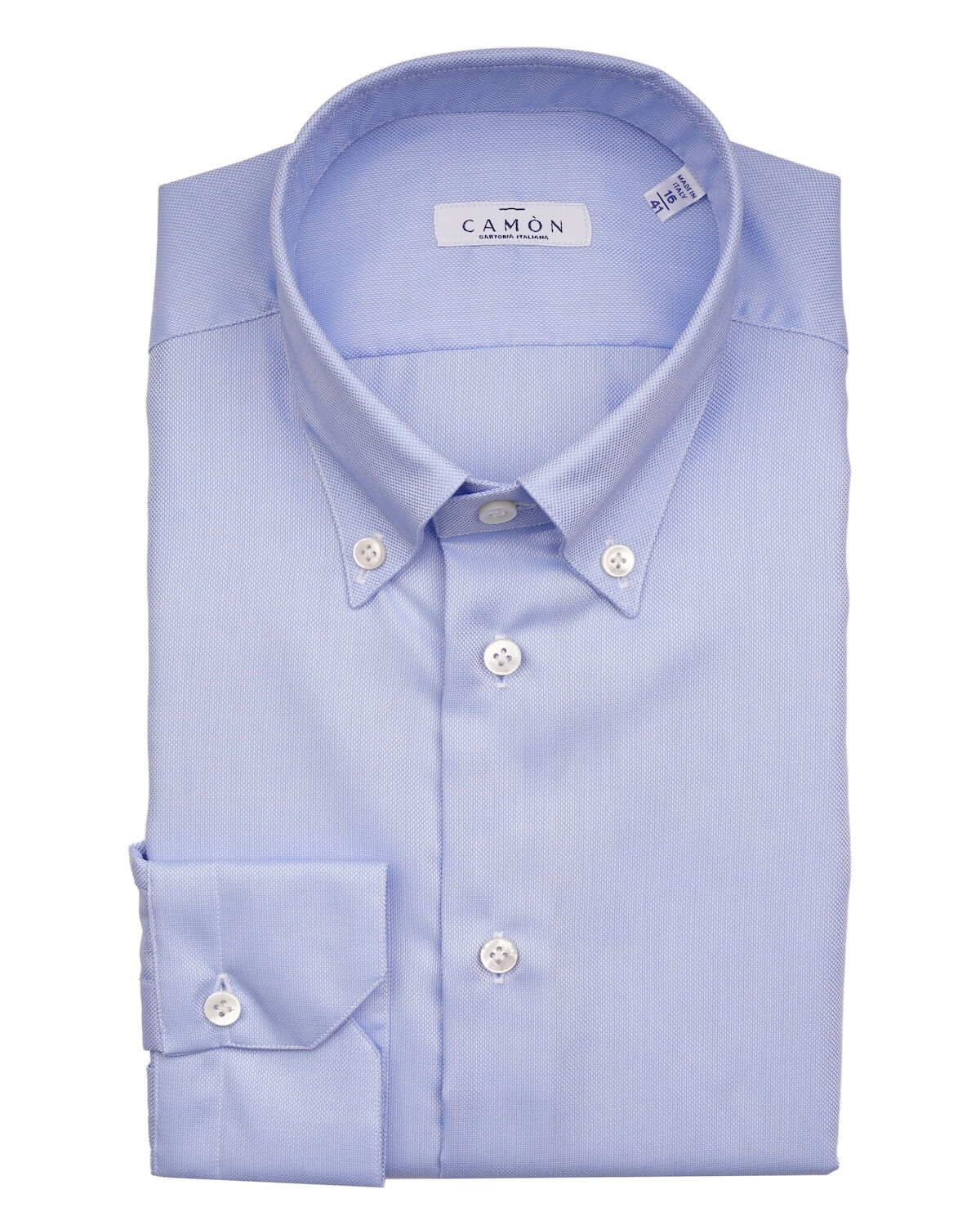 Camicia Uomo Celeste in Royal Oxford 100% Cotone – Collo Button Down