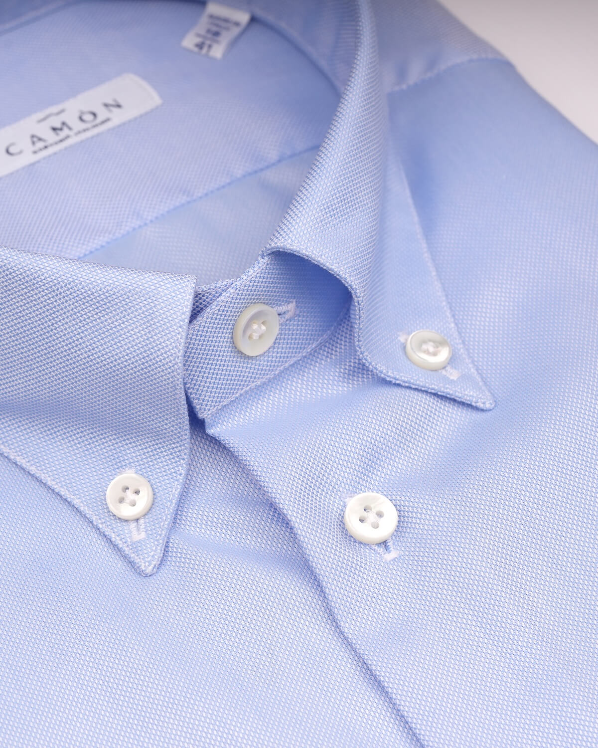 Camicia Uomo Celeste in Royal Oxford 100% Cotone – Collo Button Down