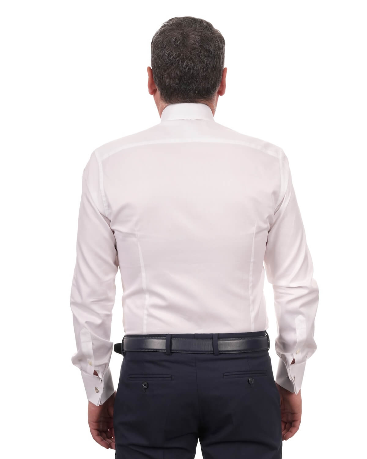 Camicia Uomo Bianca in Twill 100% Cotone Ritorto 120/2 – Collo Diplomatico