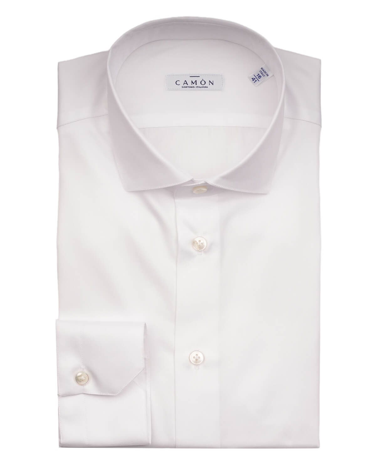 Camicia Uomo Bianca in Twill 100% Cotone Ritorto 120/2 - Collo Francese