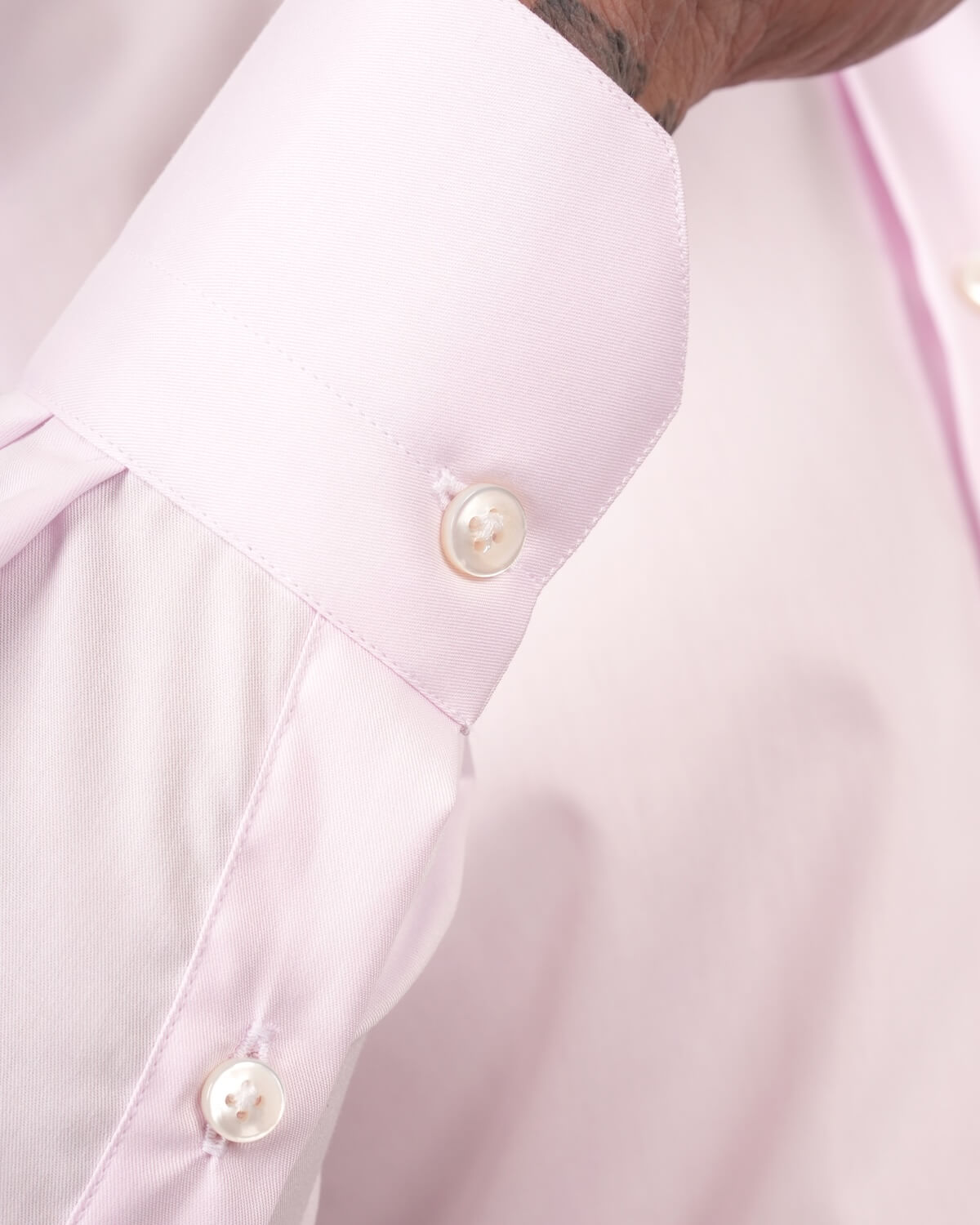 Camicia Uomo Rosa in Twill 100% Cotone  – Collo Francese
