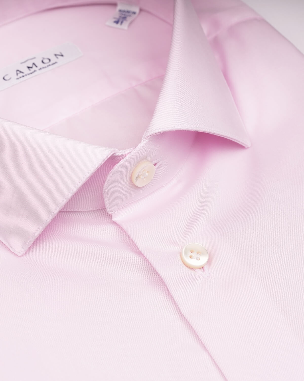 Camicia Uomo Rosa in Twill 100% Cotone  – Collo Francese