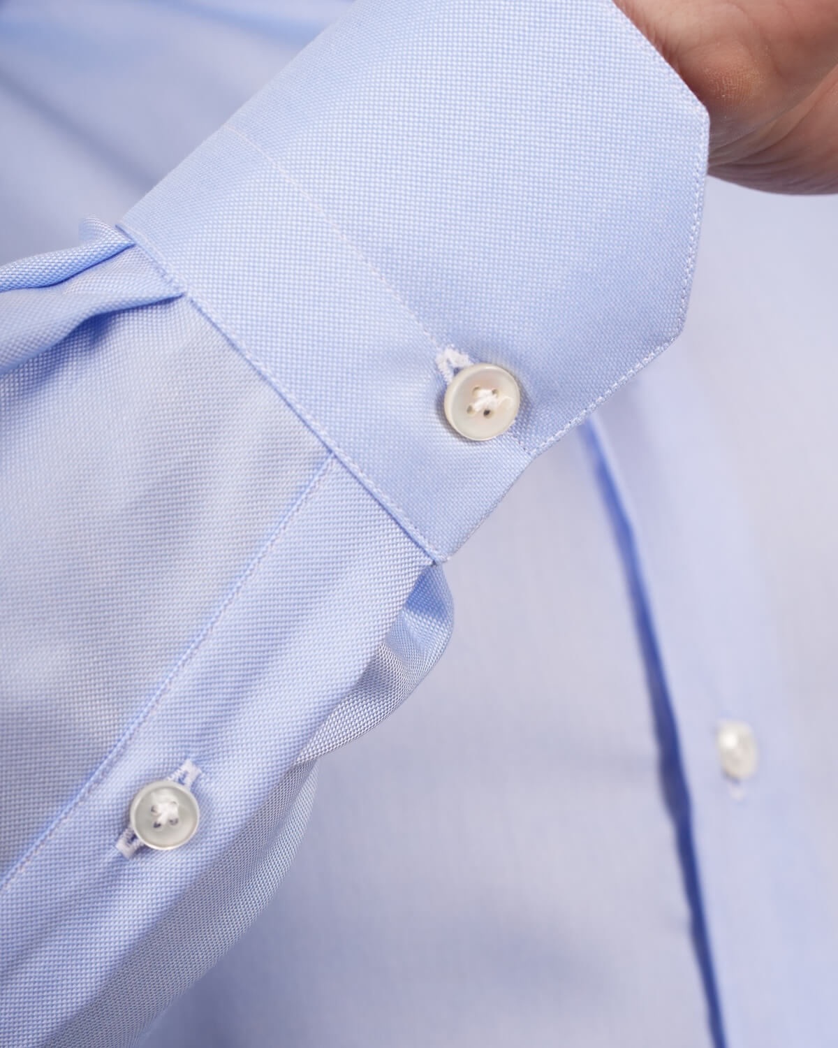 Camicia Uomo Celeste in Oxford 100% Cotone – Collo Francese