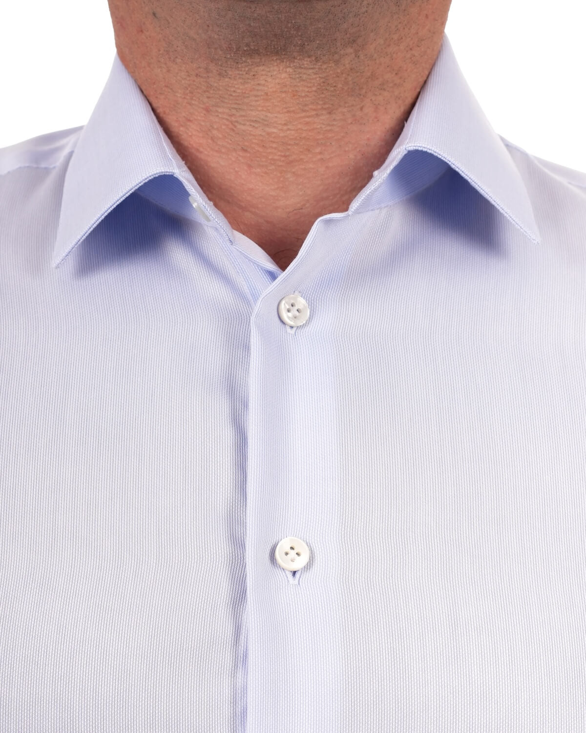 Camicia Uomo Celeste in Popeline 100% Cotone – Collo Italiano