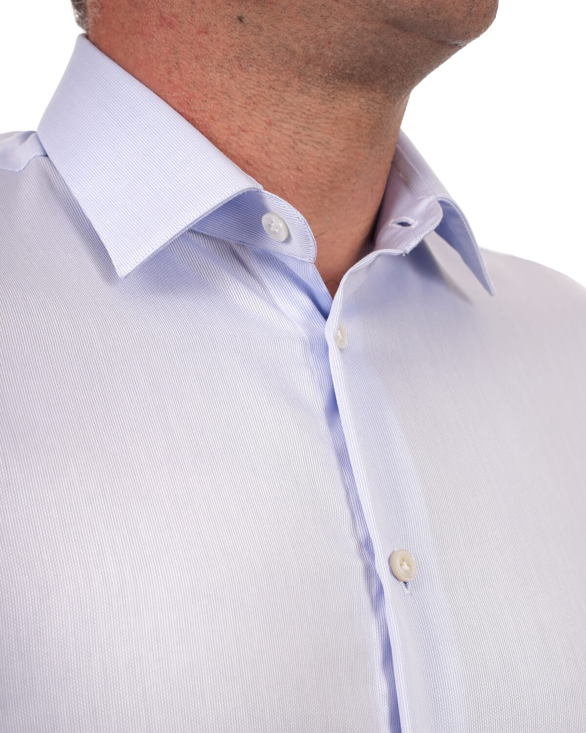 Camicia Uomo Celeste in Popeline 100% Cotone – Collo Italiano