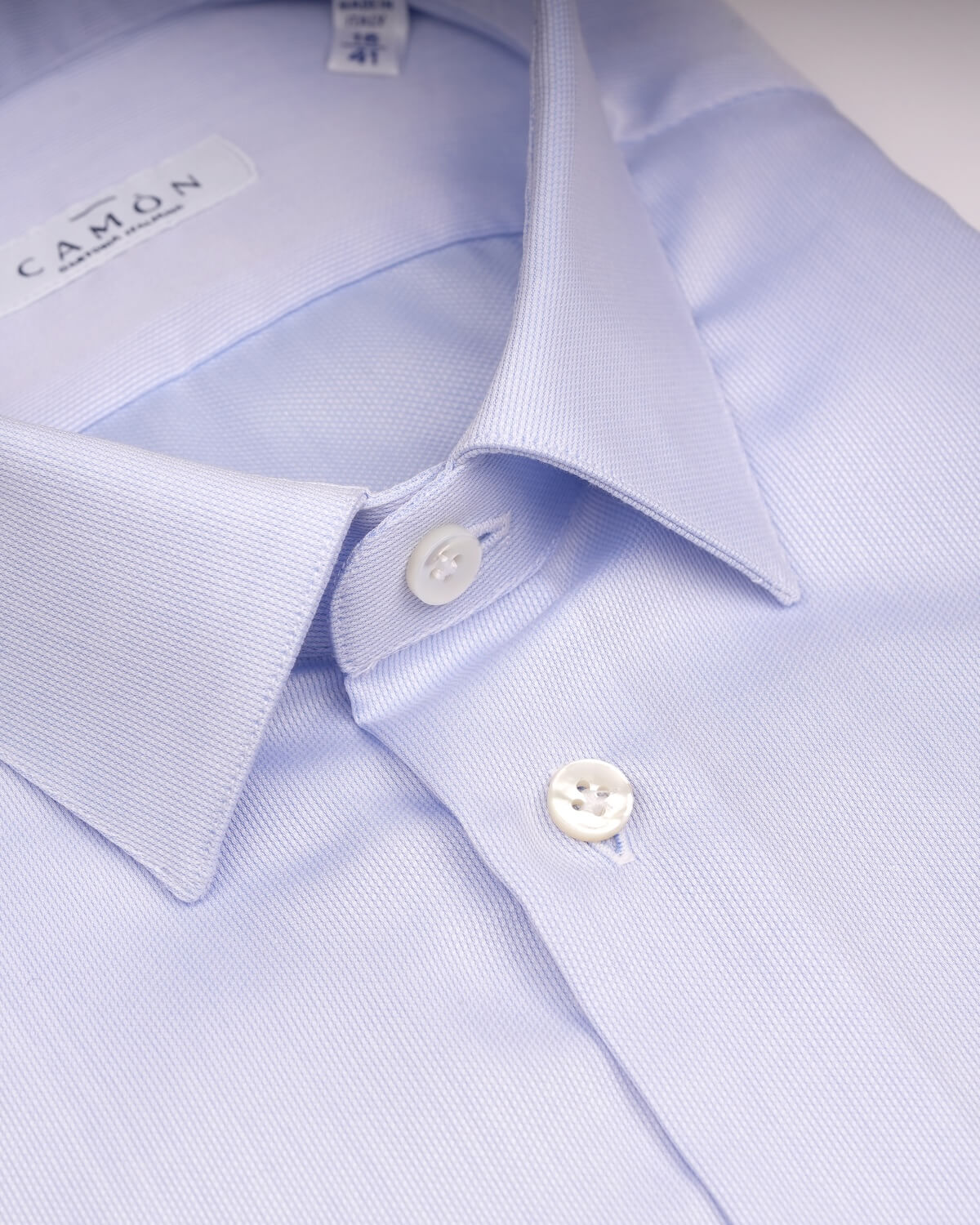 Camicia Uomo Celeste in Popeline 100% Cotone – Collo Italiano