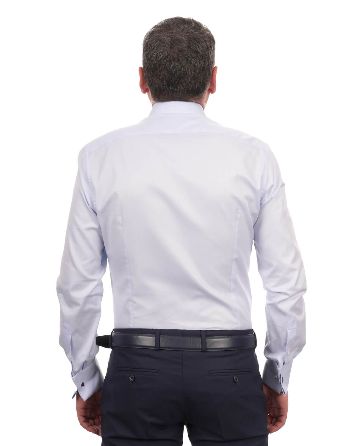 Camicia Uomo Celeste in Twill 100% Cotone Ritorto 120/2 – Collo Francese