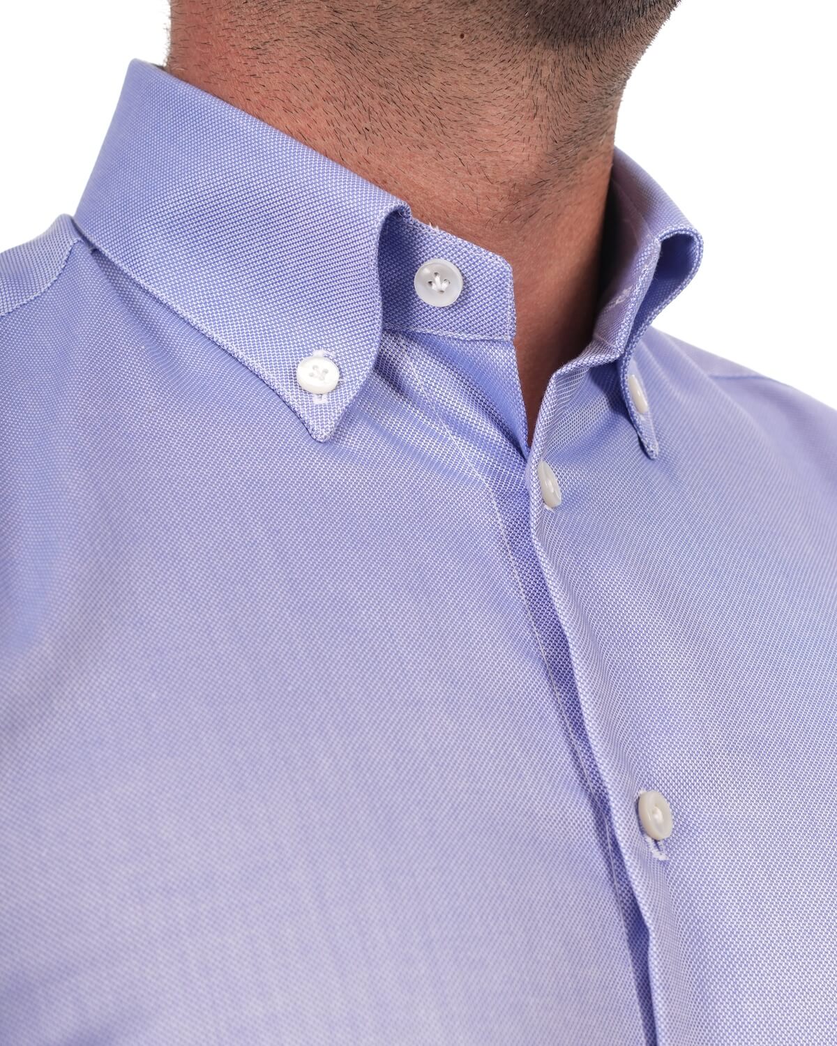 Camicia Uomo Azzurra in Royal Oxford 100% Cotone – Collo Button Down