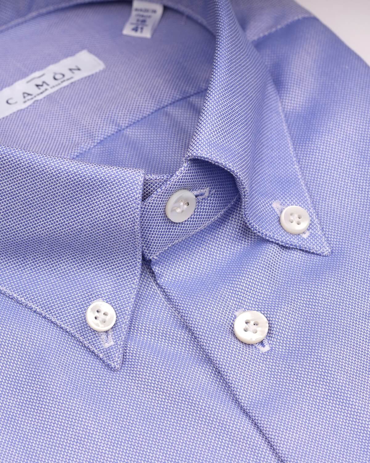 Camicia Uomo Azzurra in Royal Oxford 100% Cotone – Collo Button Down