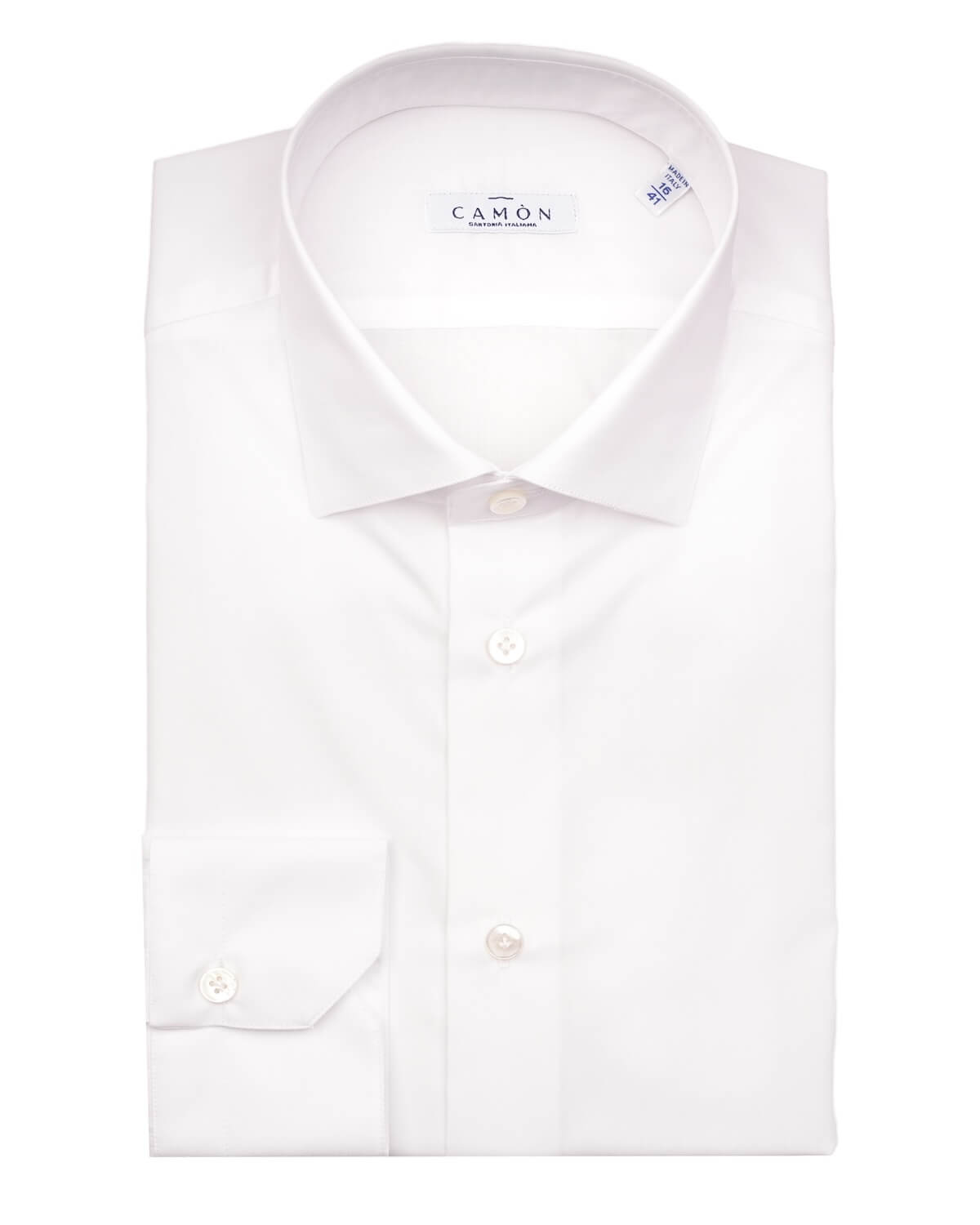 Camicia Uomo Bianca in Popeline 100% Cotone – Collo Francese Moderno