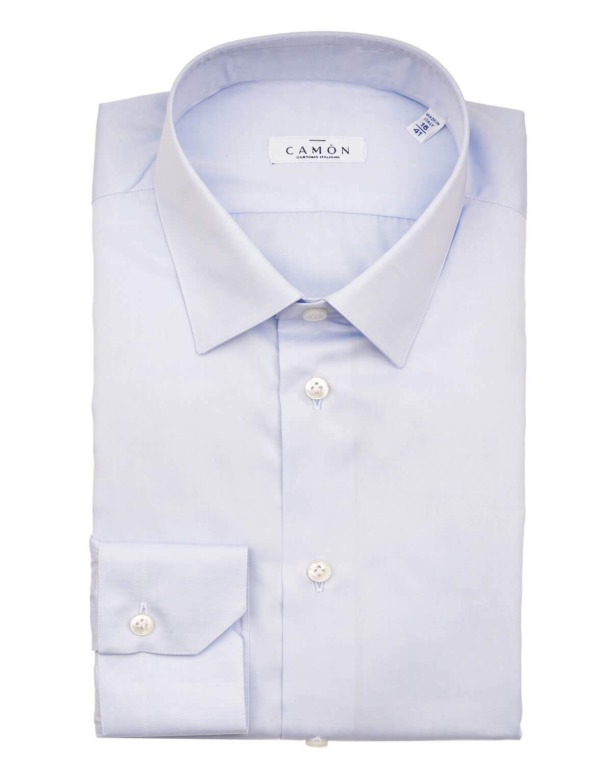 Camicia Uomo Celeste in Twill 100% Cotone Doppio Ritorto – Collo Italiano