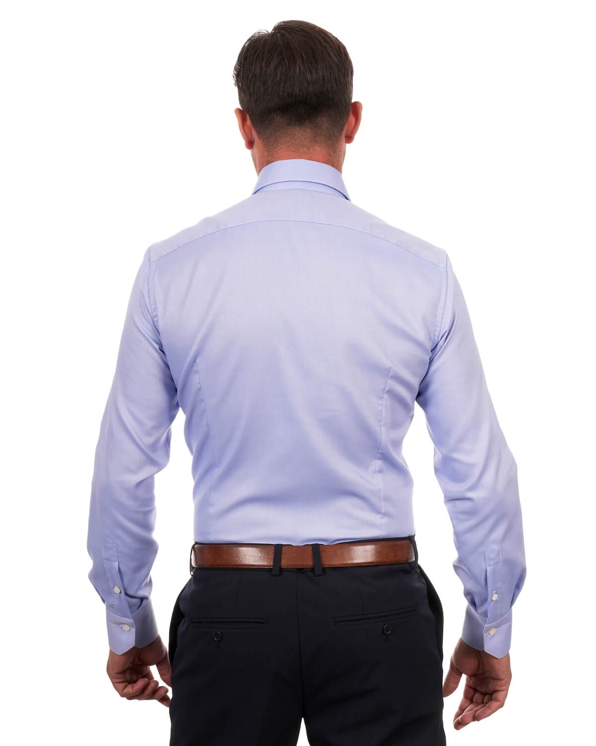 Camicia Uomo Azzurra in Oxford 100% Cotone – Collo Francese