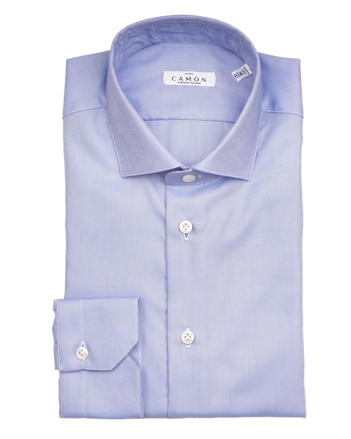 Camicia Uomo Azzurra in Oxford 100% Cotone – Collo Francese