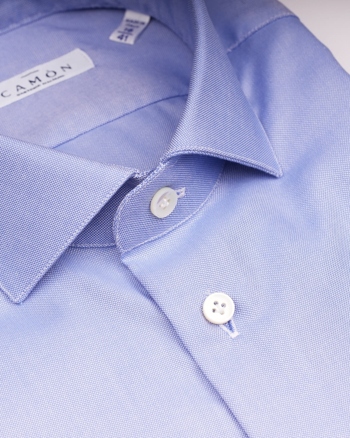 Camicia Uomo Azzurra in Oxford 100% Cotone – Collo Francese