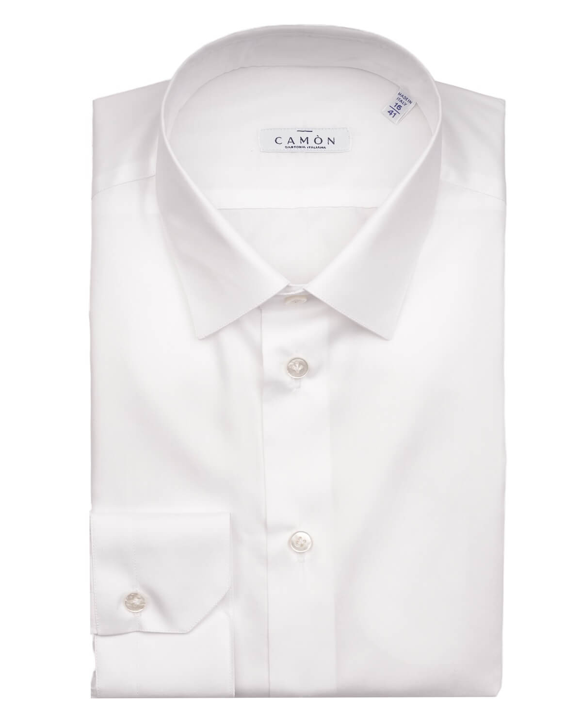 Camicia Uomo Bianca in Twill 100% Cotone Doppio Ritorto – Collo Italiano