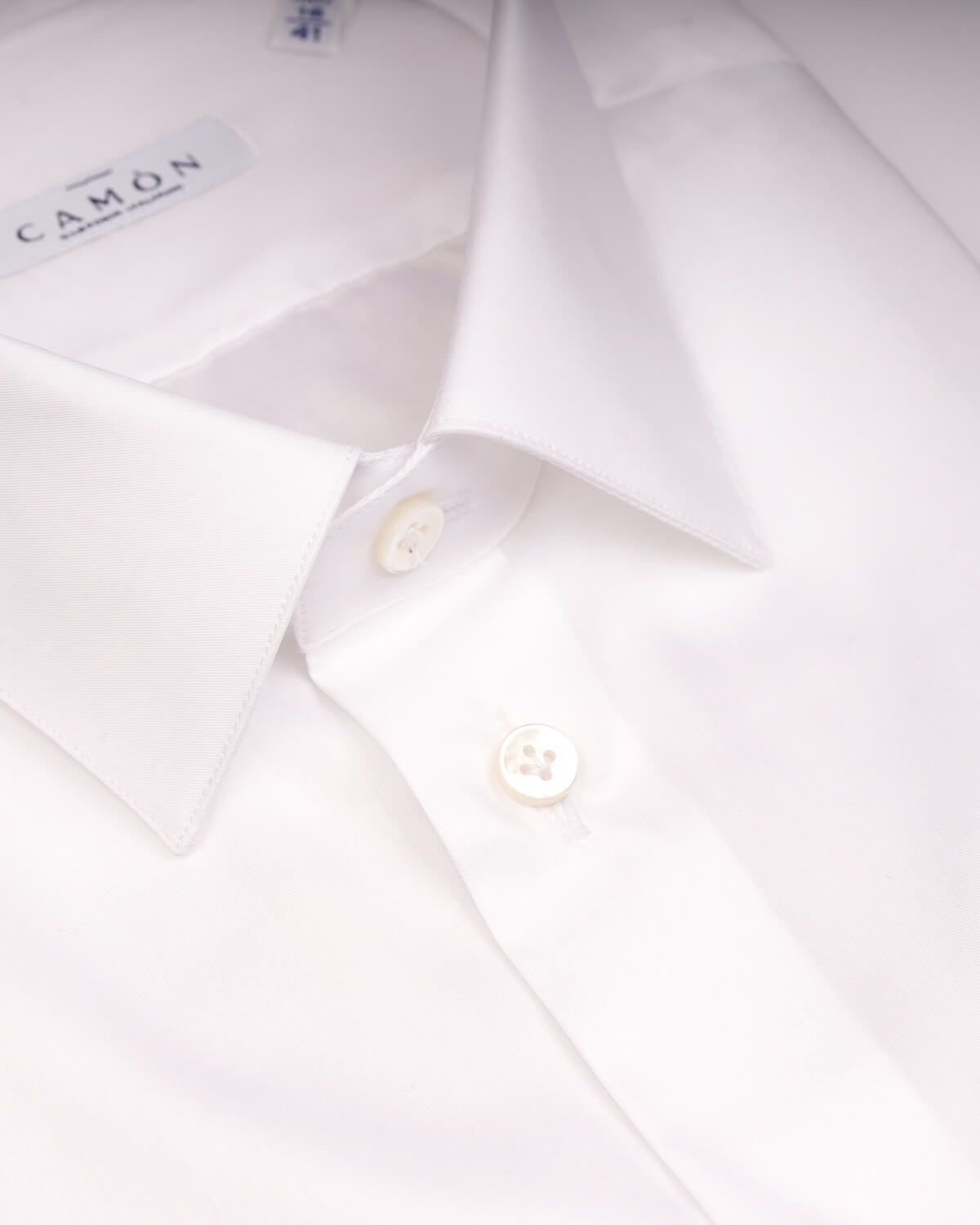 Camicia Uomo Bianca in Twill 100% Cotone Doppio Ritorto – Collo Italiano