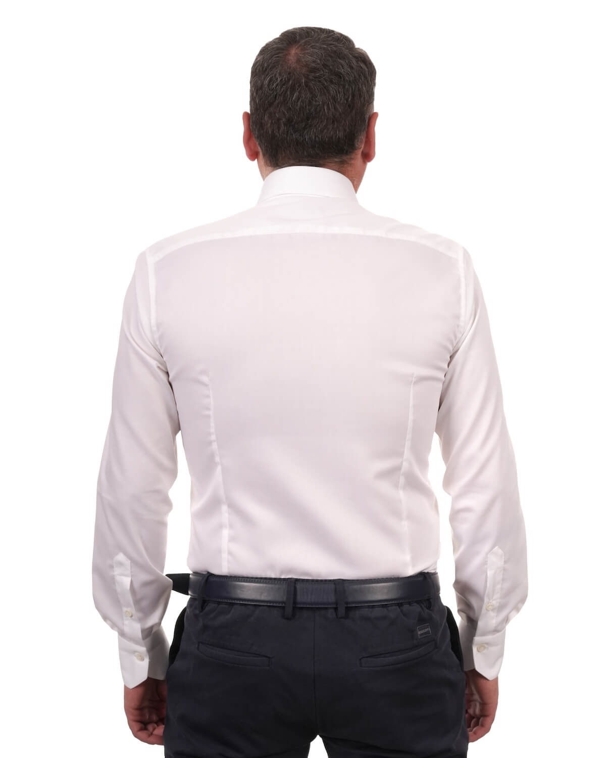 Camicia Uomo Bianca in Twill 100% Cotone Ritorto – Collo Francese