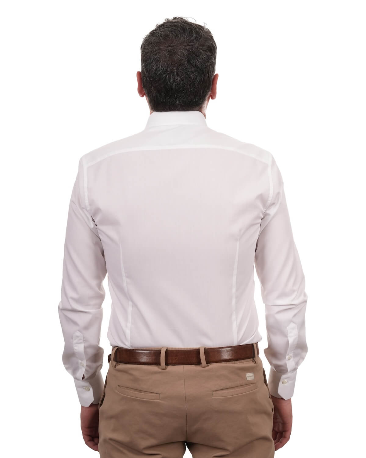 Camicia Uomo Bianca in Popeline, 100% Cotone Ritorto – Collo Italiano