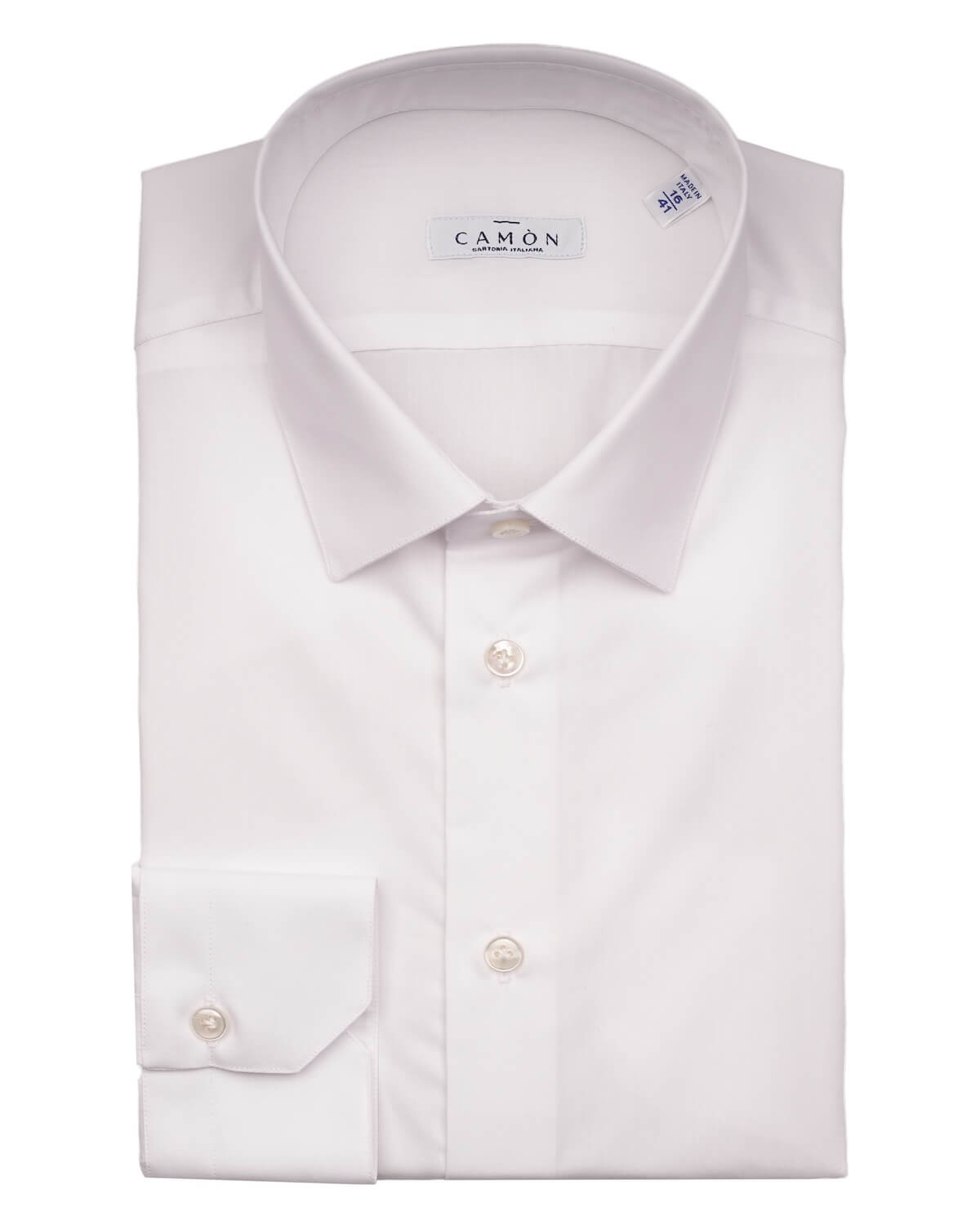 Camicia Uomo Bianca in Popeline, 100% Cotone Ritorto – Collo Italiano