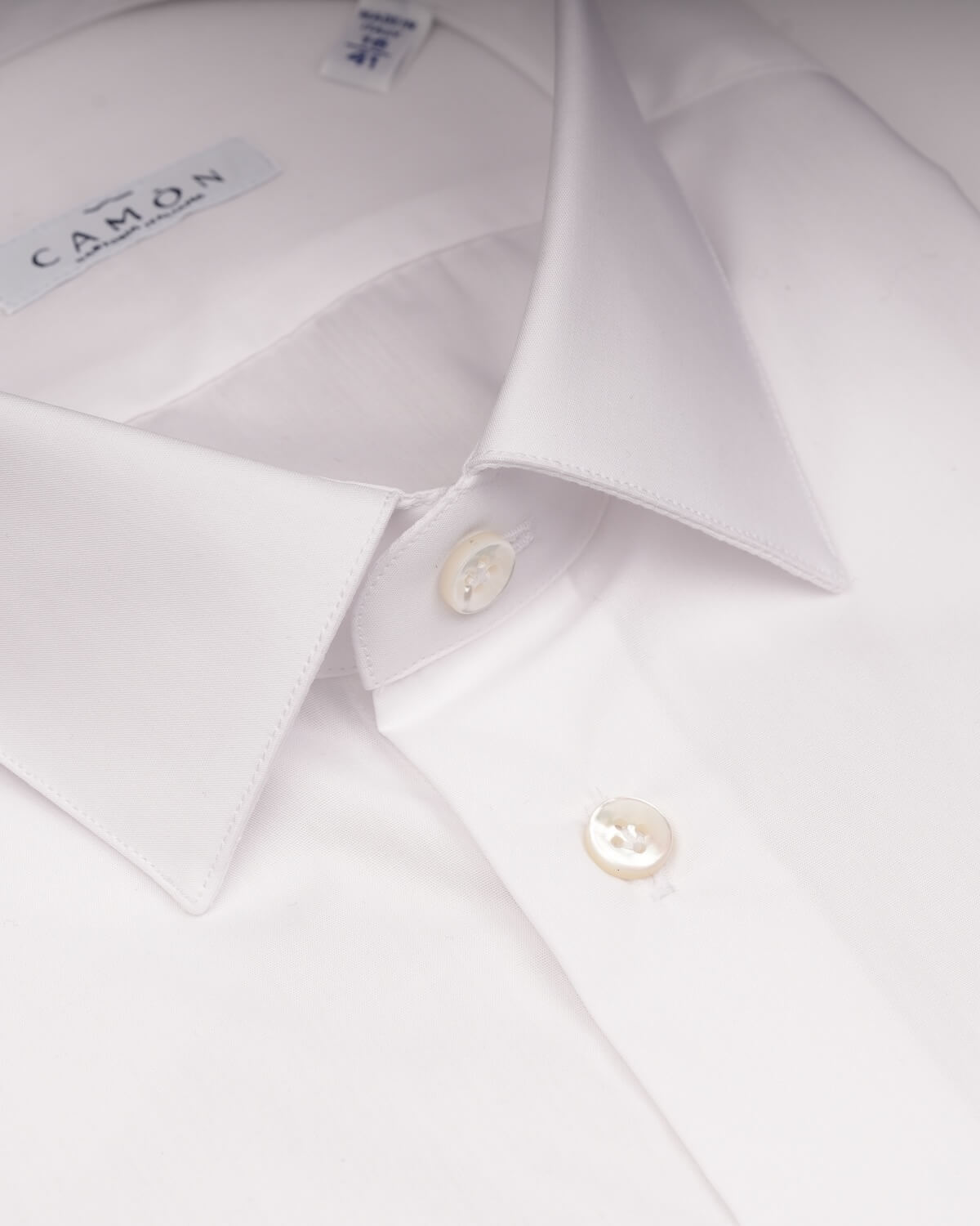 Camicia Uomo Bianca in Popeline, 100% Cotone Ritorto – Collo Italiano