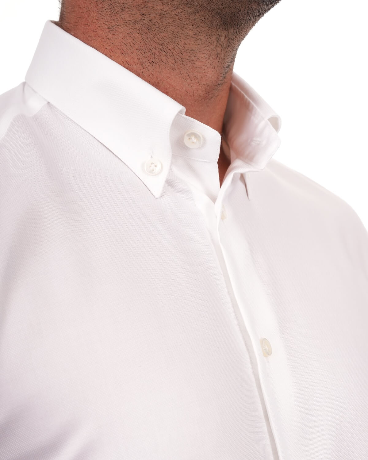 Camicia Uomo Bianca in Royal Oxford, 100% Cotone – Collo Button Down