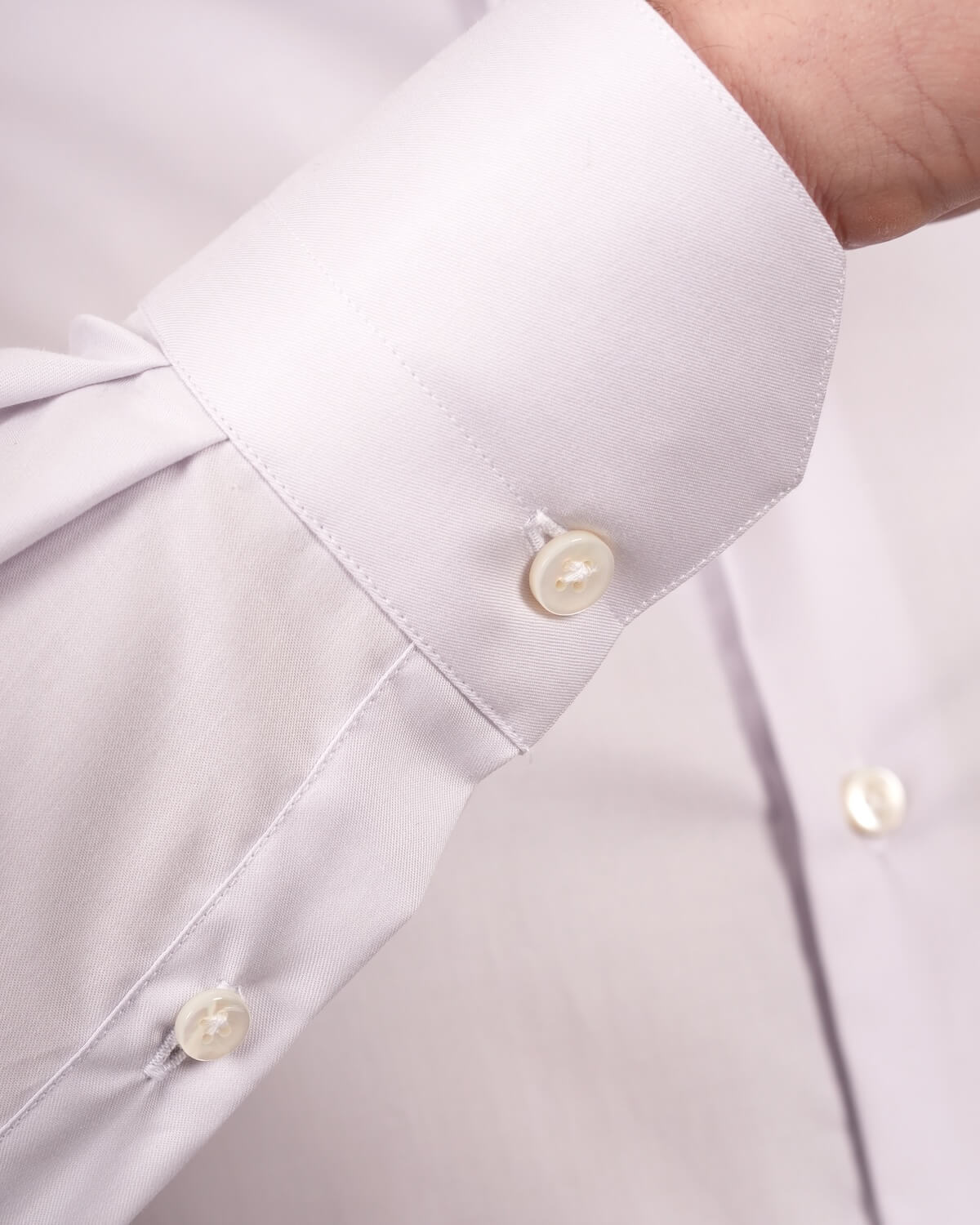 Camicia Uomo Grigio Perla in Twill, 100% Cotone Ritorto – Collo Francese