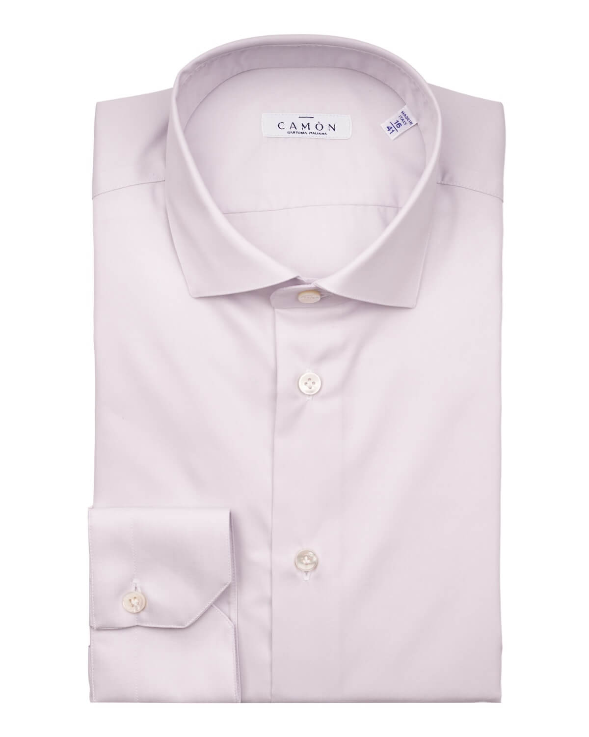 Camicia Uomo Grigio Perla in Twill, 100% Cotone Ritorto – Collo Francese