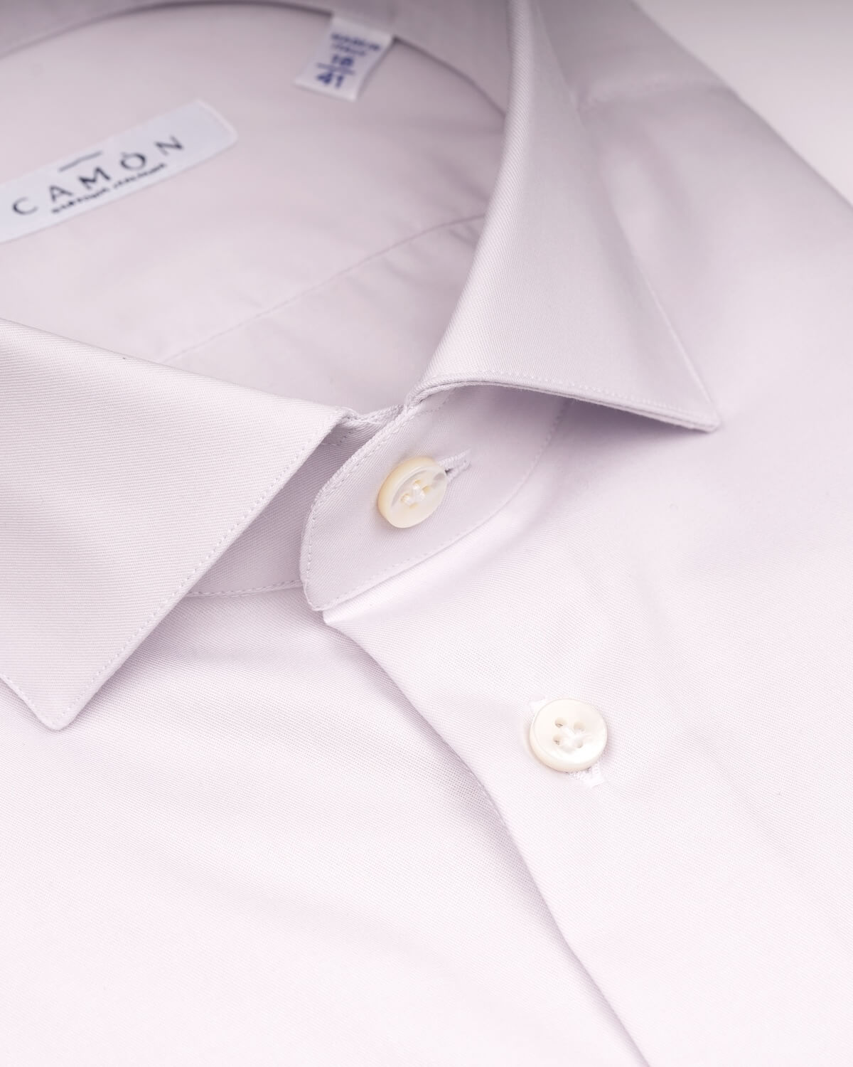 Camicia Uomo Grigio Perla in Twill, 100% Cotone Ritorto – Collo Francese