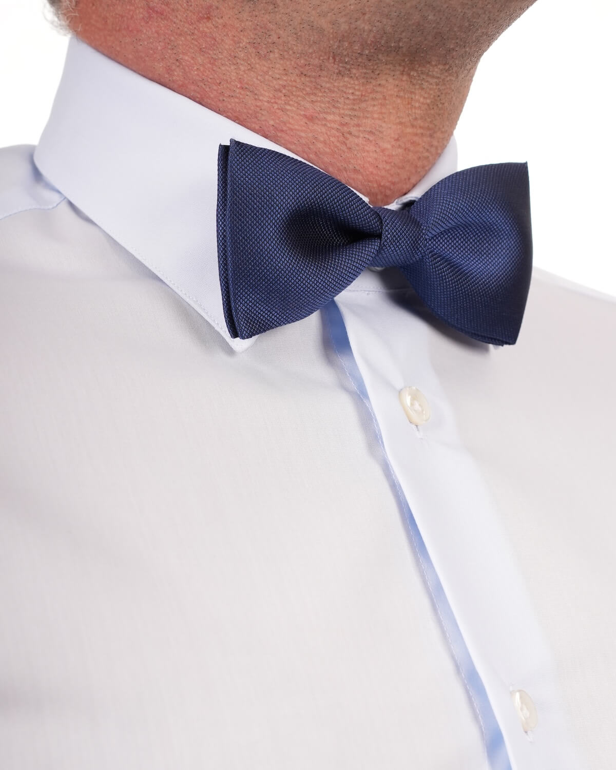 Camicia Uomo Celeste Chiaro in Popeline, 100% Cotone Ritorto – Collo Italiano