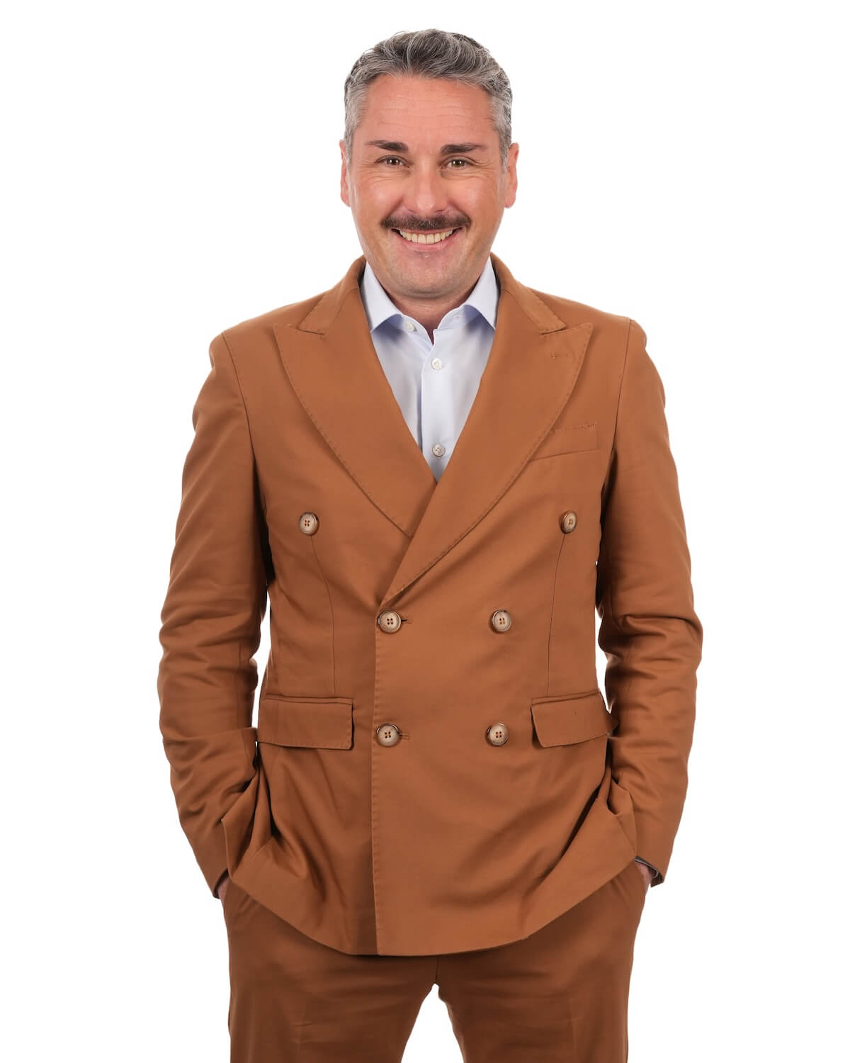 Camicia Uomo Celeste Chiaro in Popeline, 100% Cotone Ritorto – Collo Italiano