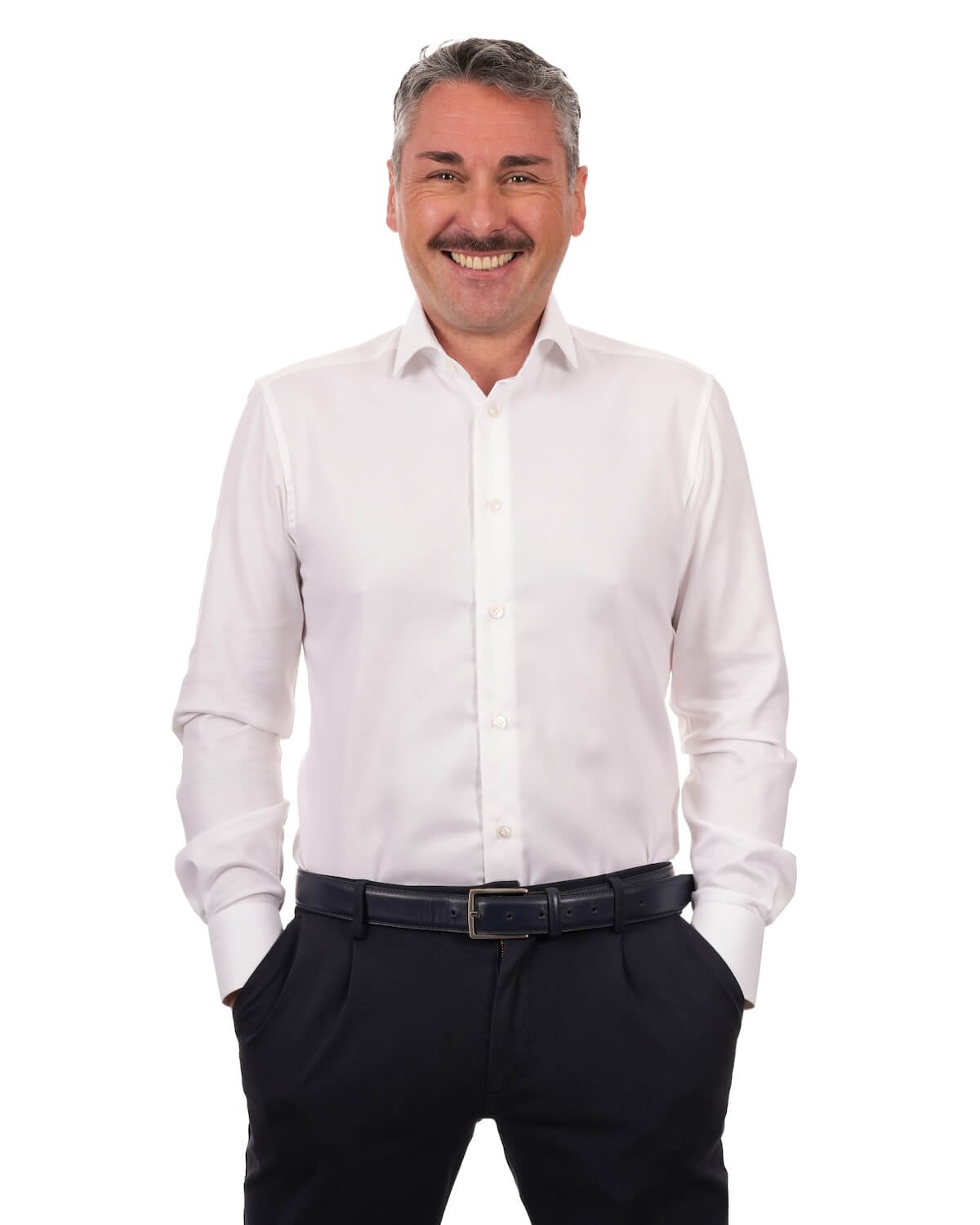 Camicia Uomo Bianca in Oxford 100% Cotone – Collo Francese