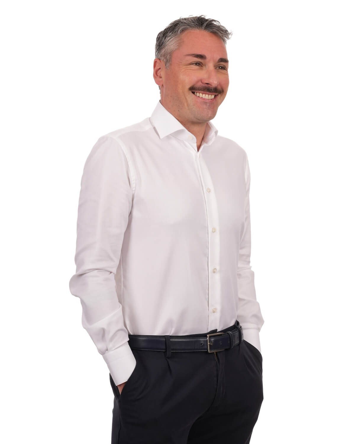 Camicia Uomo Bianca in Oxford 100% Cotone – Collo Francese